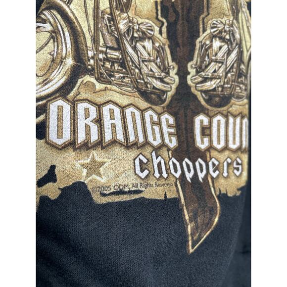 VTG Y2K Orange County Choppers Motorcycle Black Crewneck Sweatshirt Men’s L - Picture 2 of 4